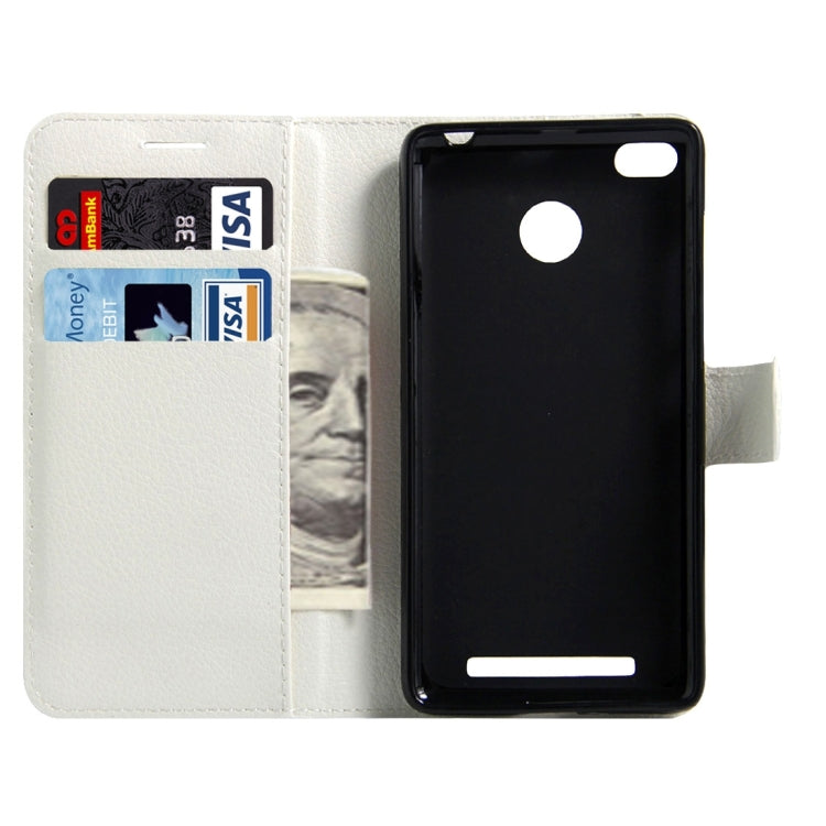 For Xiaomi Redmi 3 Pro Litchi Texture Horizontal Flip Leather Case with Magnetic Buckle & Holder & Card Slots & Wallet