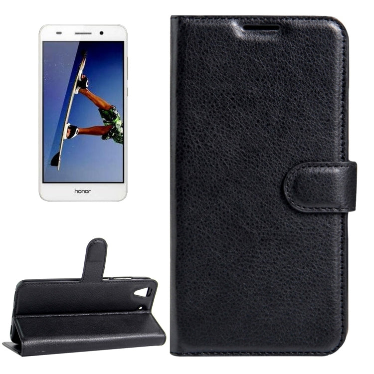 For Huawei Honor 5A & Y6 II Litchi Texture Horizontal Flip Leather Case with Magnetic Buckle & Holder & Card Slots & Wallet