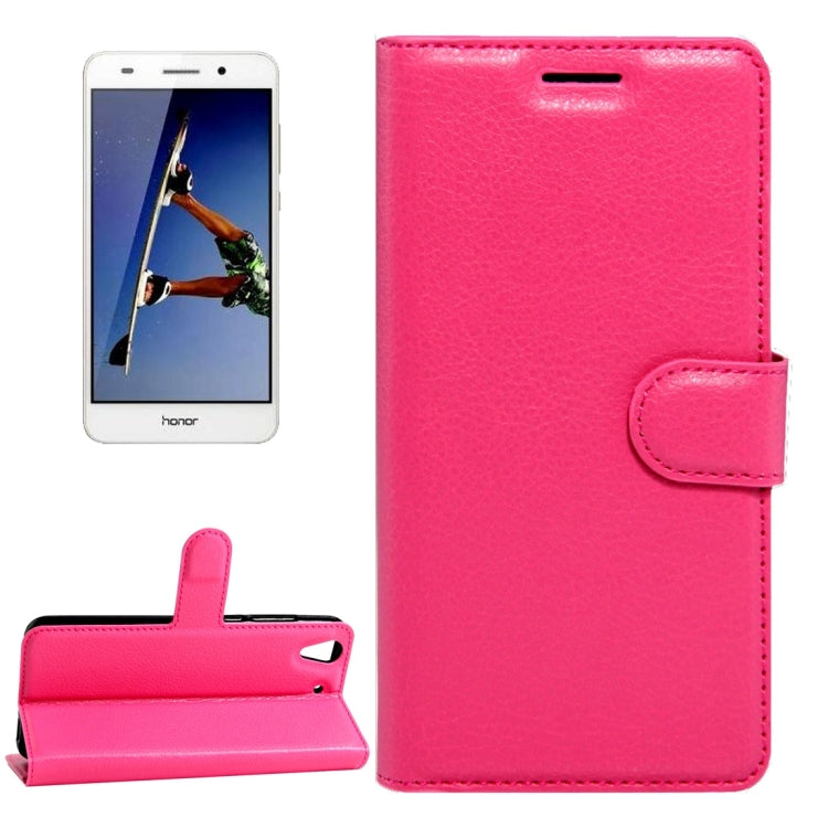 For Huawei Honor 5A & Y6 II Litchi Texture Horizontal Flip Leather Case with Magnetic Buckle & Holder & Card Slots & Wallet
