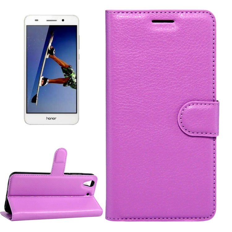 For Huawei Honor 5A & Y6 II Litchi Texture Horizontal Flip Leather Case with Magnetic Buckle & Holder & Card Slots & Wallet