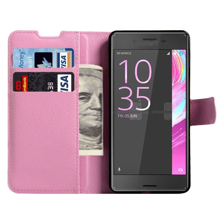 For Sony Xperia E5 Litchi Texture Horizontal Flip Leather Case with Magnetic Buckle & Holder & Card Slots & Wallet