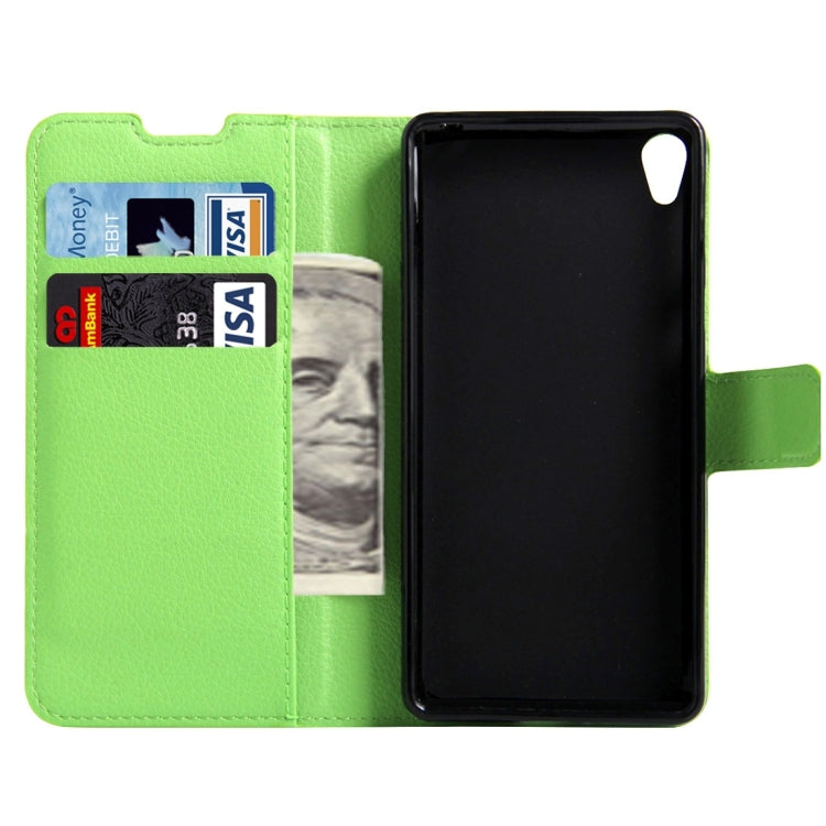 For Sony Xperia E5 Litchi Texture Horizontal Flip Leather Case with Magnetic Buckle & Holder & Card Slots & Wallet