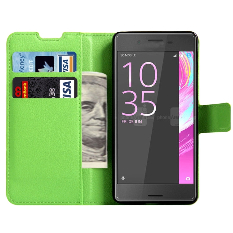 For Sony Xperia E5 Litchi Texture Horizontal Flip Leather Case with Magnetic Buckle & Holder & Card Slots & Wallet