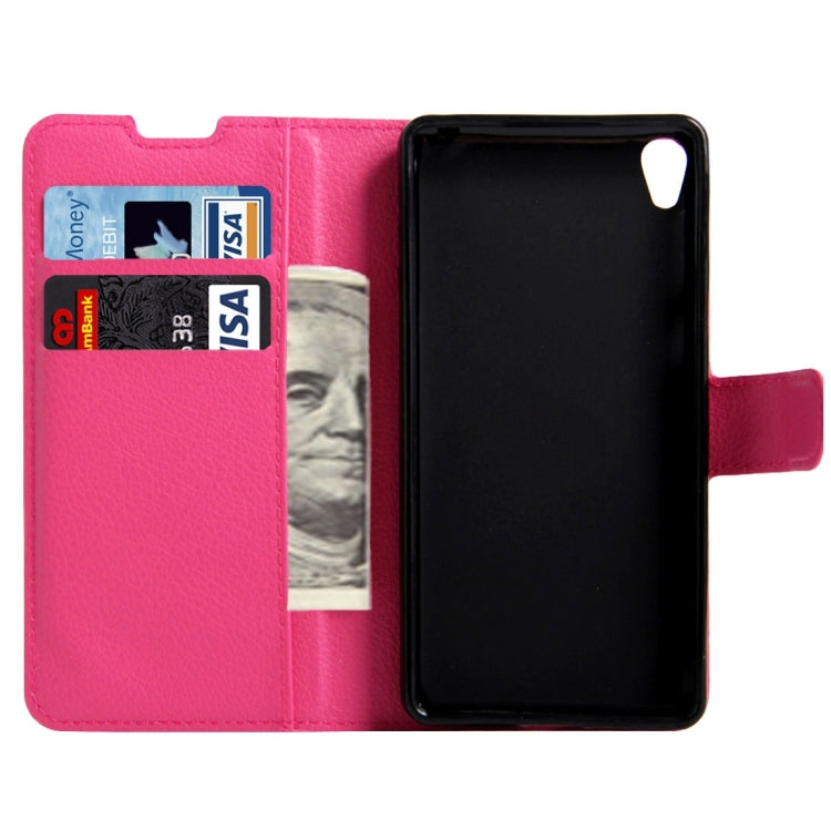 For Sony Xperia E5 Litchi Texture Horizontal Flip Leather Case with Magnetic Buckle & Holder & Card Slots & Wallet