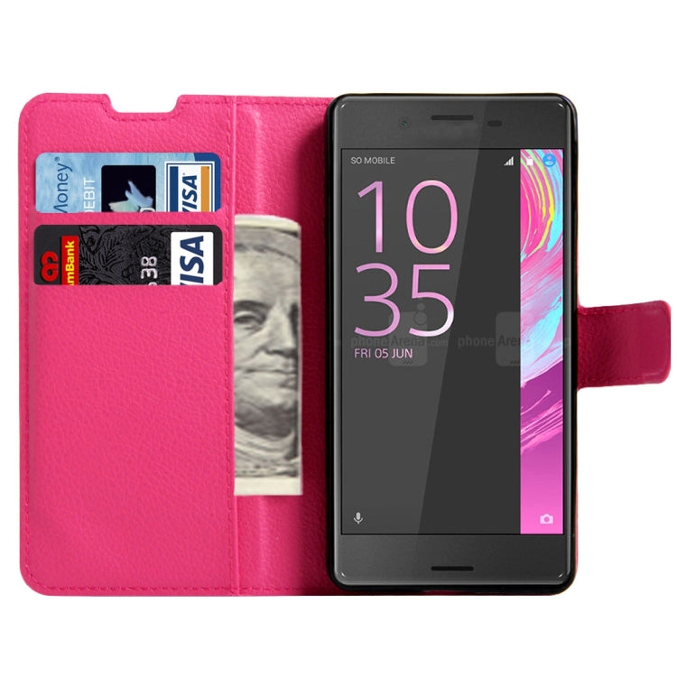 For Sony Xperia E5 Litchi Texture Horizontal Flip Leather Case with Magnetic Buckle & Holder & Card Slots & Wallet