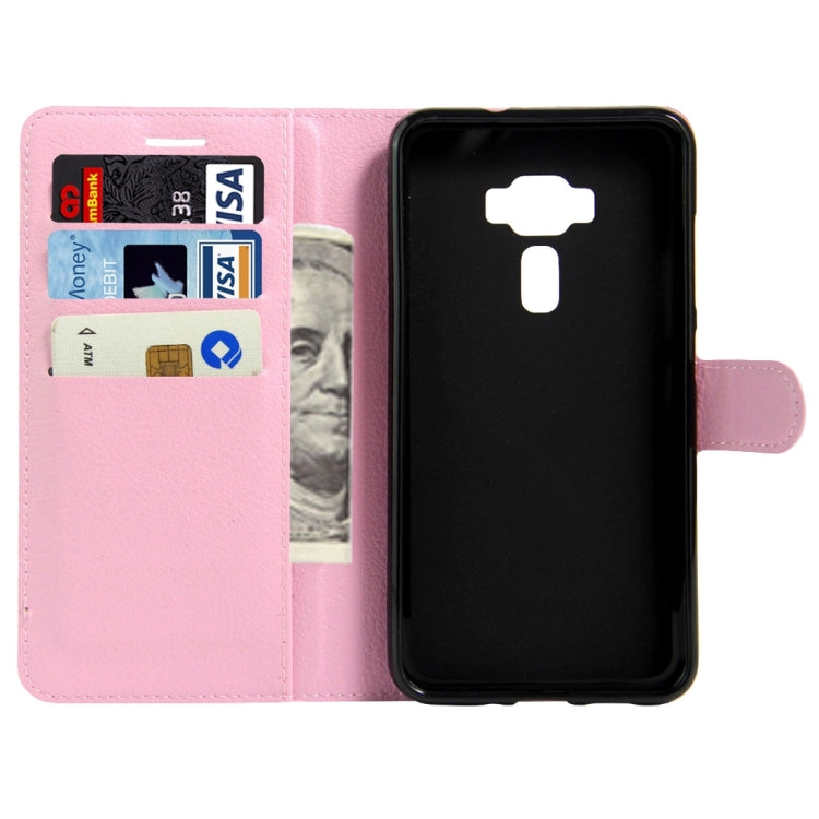For ASUS ZenFone 3 / ZE552KL Litchi Texture Horizontal Flip Leather Case with Magnetic Buckle & Holder & Card Slots & Wallet
