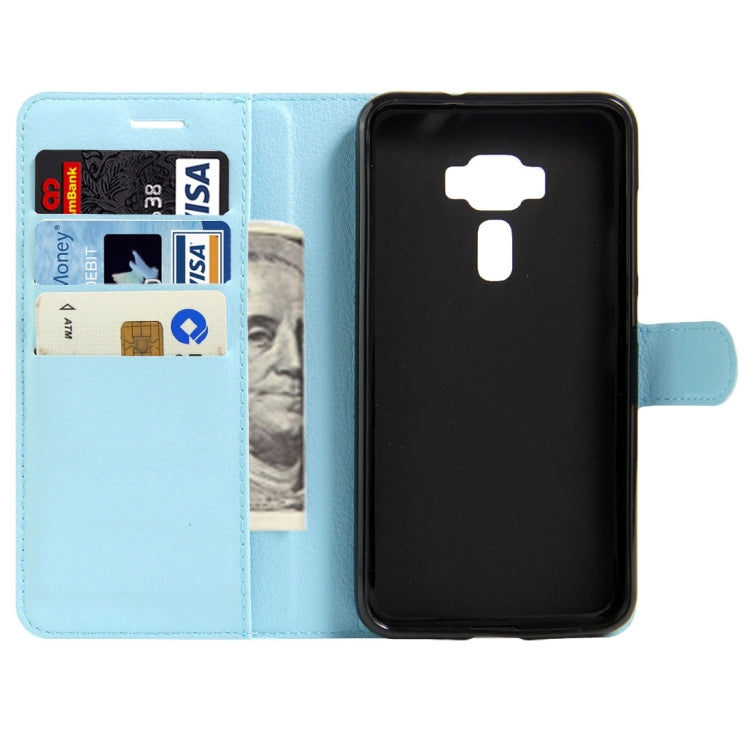 For ASUS ZenFone 3 / ZE552KL Litchi Texture Horizontal Flip Leather Case with Magnetic Buckle & Holder & Card Slots & Wallet