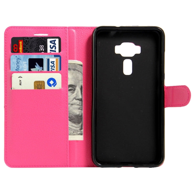 For ASUS ZenFone 3 / ZE552KL Litchi Texture Horizontal Flip Leather Case with Magnetic Buckle & Holder & Card Slots & Wallet