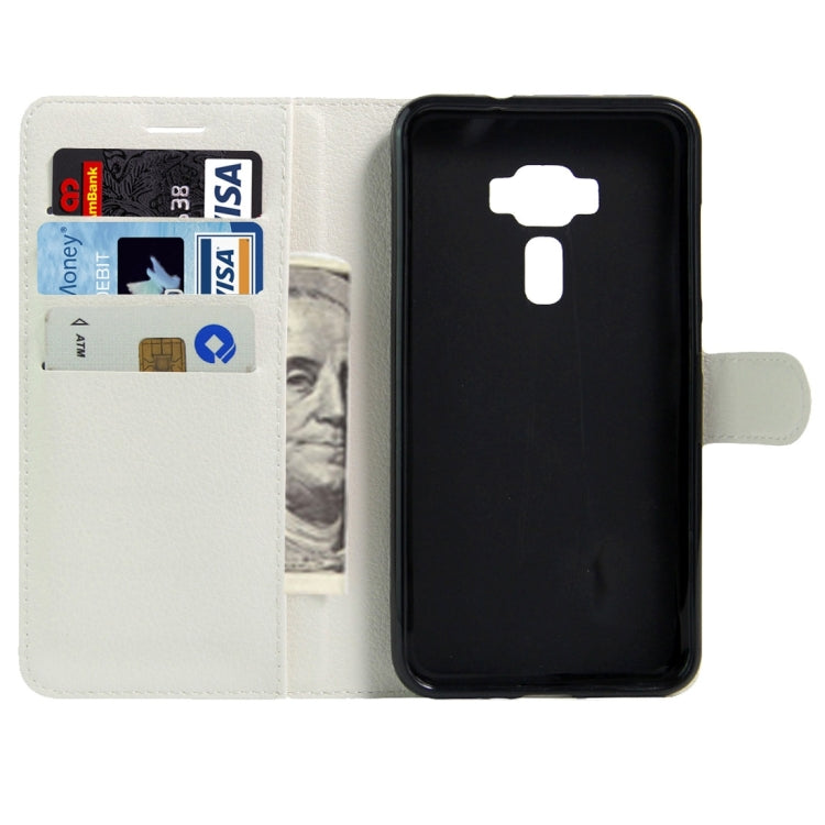 For ASUS ZenFone 3 / ZE552KL Litchi Texture Horizontal Flip Leather Case with Magnetic Buckle & Holder & Card Slots & Wallet