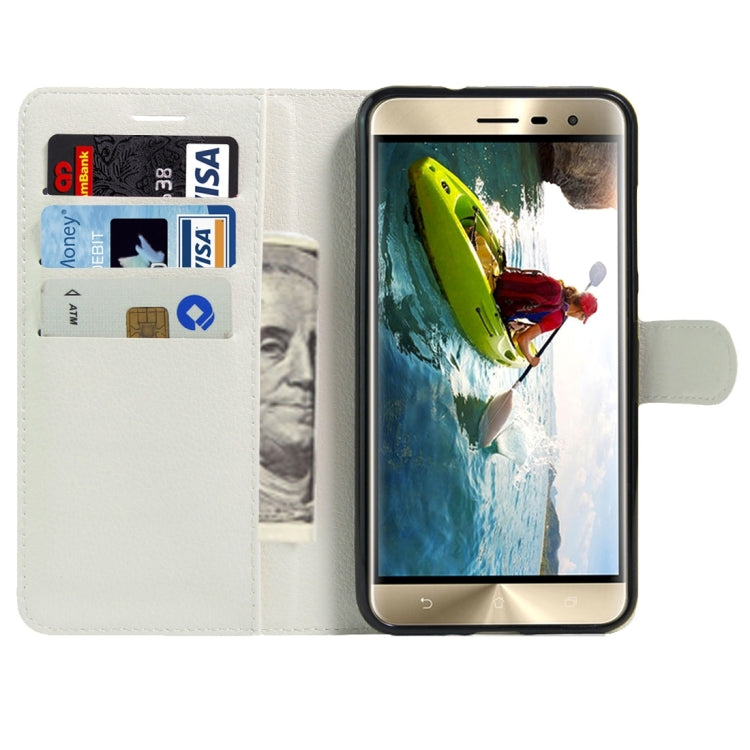 For ASUS ZenFone 3 / ZE552KL Litchi Texture Horizontal Flip Leather Case with Magnetic Buckle & Holder & Card Slots & Wallet