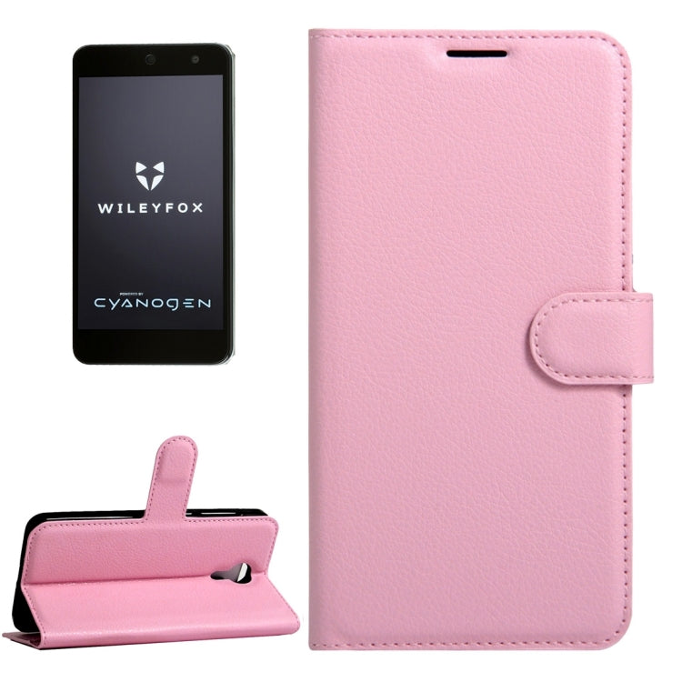 For Wileyfox Swift Litchi Texture Horizontal Flip Leather Case with Magnetic Buckle & Holder & Card Slots & Wallet