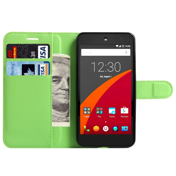 For Wileyfox Swift Litchi Texture Horizontal Flip Leather Case with Magnetic Buckle & Holder & Card Slots & Wallet