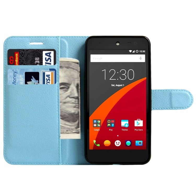 For Wileyfox Swift Litchi Texture Horizontal Flip Leather Case with Magnetic Buckle & Holder & Card Slots & Wallet