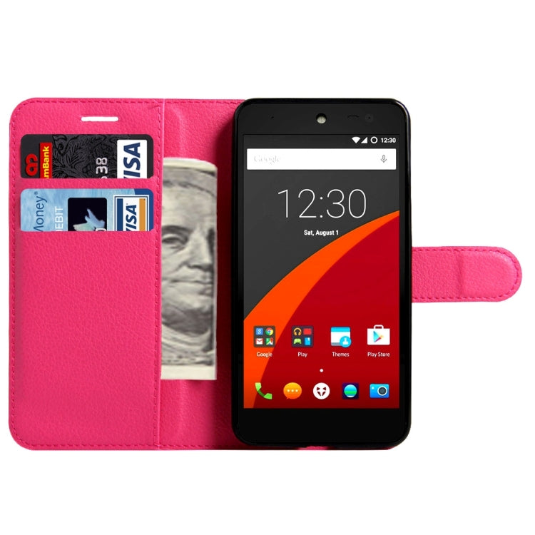 For Wileyfox Swift Litchi Texture Horizontal Flip Leather Case with Magnetic Buckle & Holder & Card Slots & Wallet