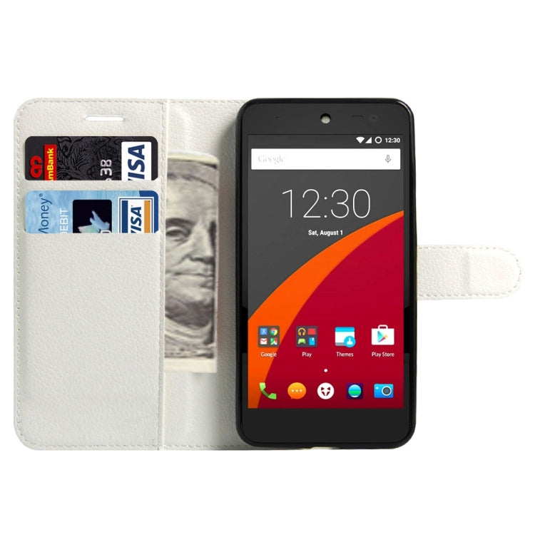For Wileyfox Swift Litchi Texture Horizontal Flip Leather Case with Magnetic Buckle & Holder & Card Slots & Wallet
