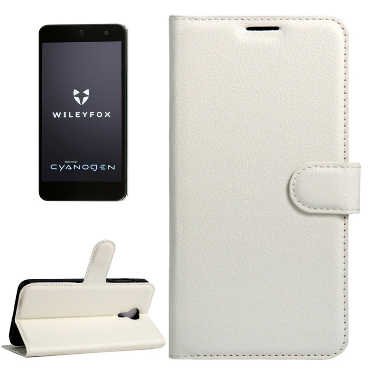 For Wileyfox Swift Litchi Texture Horizontal Flip Leather Case with Magnetic Buckle & Holder & Card Slots & Wallet