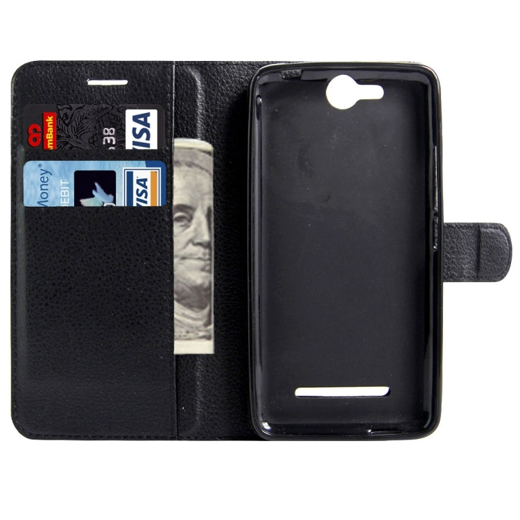 For BLU Energy X Litchi Texture Horizontal Flip Leather Case with Magnetic Buckle & Holder & Card Slots & Wallet