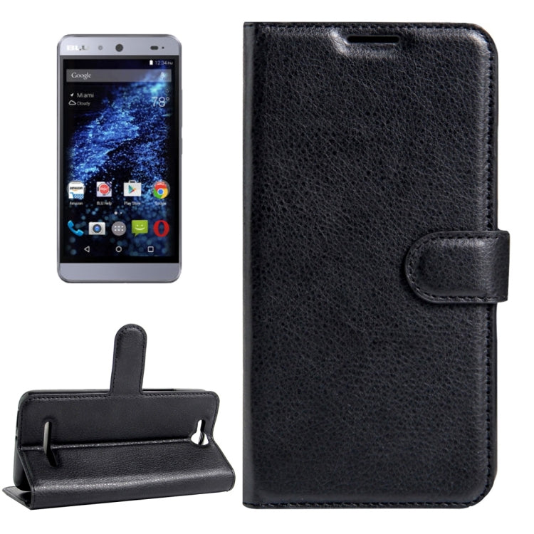 For BLU Energy X Litchi Texture Horizontal Flip Leather Case with Magnetic Buckle & Holder & Card Slots & Wallet