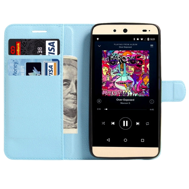 For BLU Energy X Litchi Texture Horizontal Flip Leather Case with Magnetic Buckle & Holder & Card Slots & Wallet