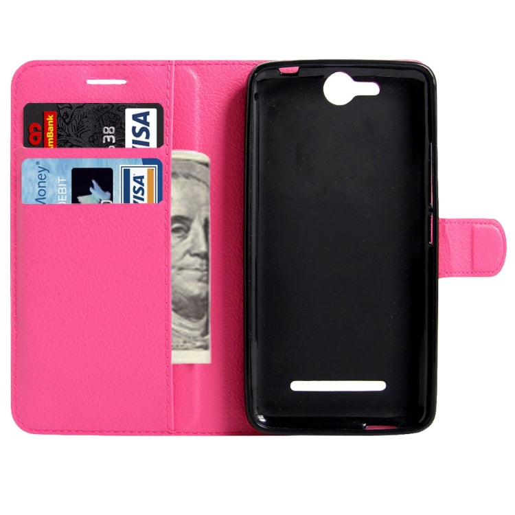 For BLU Energy X Litchi Texture Horizontal Flip Leather Case with Magnetic Buckle & Holder & Card Slots & Wallet