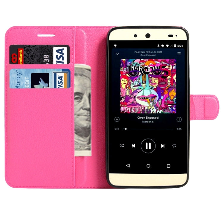 For BLU Energy X Litchi Texture Horizontal Flip Leather Case with Magnetic Buckle & Holder & Card Slots & Wallet