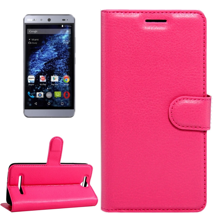 For BLU Energy X Litchi Texture Horizontal Flip Leather Case with Magnetic Buckle & Holder & Card Slots & Wallet