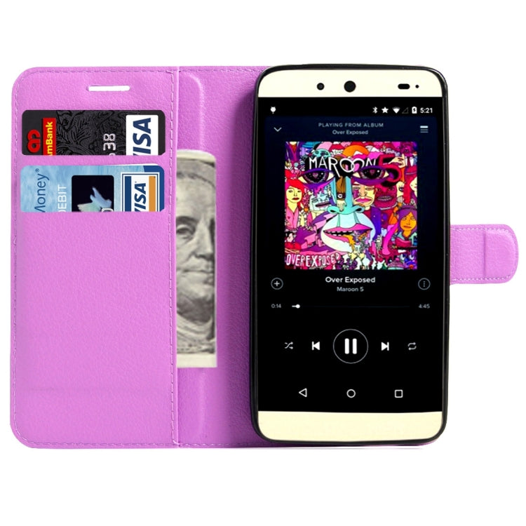 For BLU Energy X Litchi Texture Horizontal Flip Leather Case with Magnetic Buckle & Holder & Card Slots & Wallet