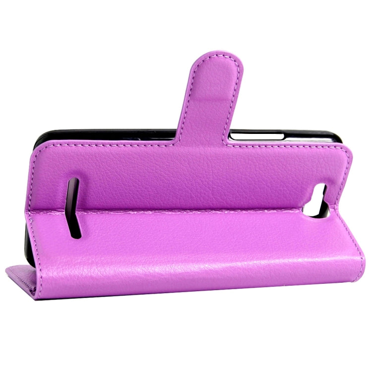 For BLU Energy X Litchi Texture Horizontal Flip Leather Case with Magnetic Buckle & Holder & Card Slots & Wallet