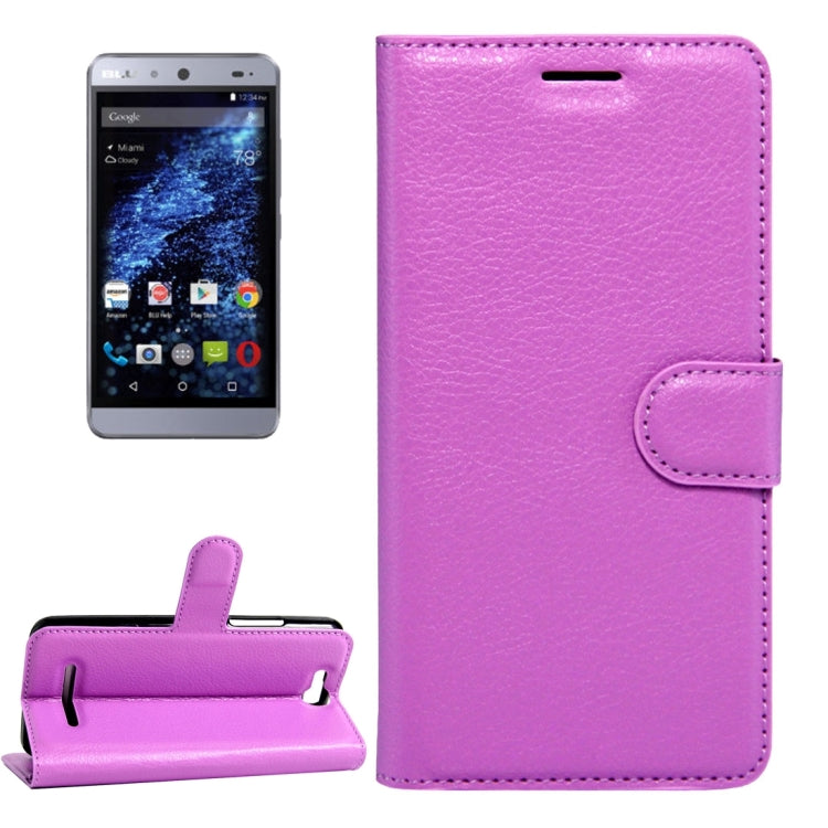For BLU Energy X Litchi Texture Horizontal Flip Leather Case with Magnetic Buckle & Holder & Card Slots & Wallet