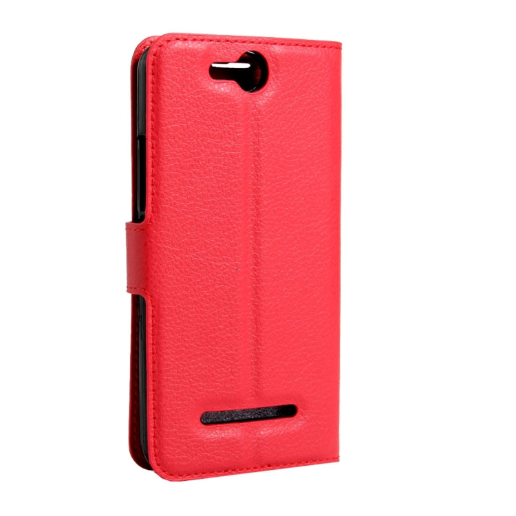 For BLU Energy X Litchi Texture Horizontal Flip Leather Case with Magnetic Buckle & Holder & Card Slots & Wallet