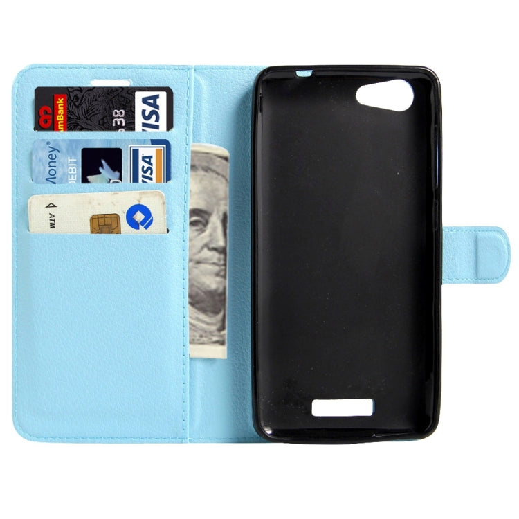 For BLU Energy X 2 Litchi Texture Horizontal Flip Leather Case with Magnetic Buckle & Holder & Card Slots & Wallet