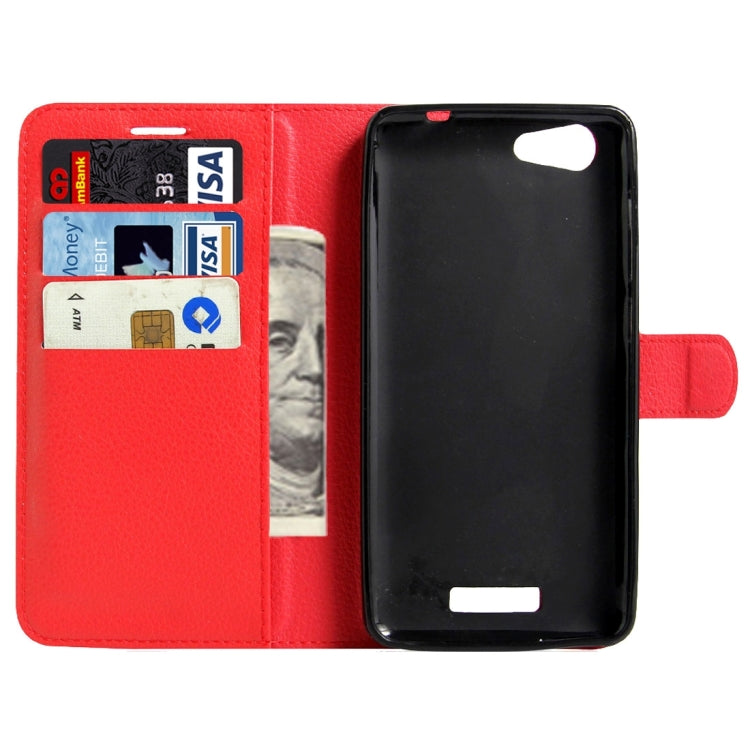 For BLU Energy X 2 Litchi Texture Horizontal Flip Leather Case with Magnetic Buckle & Holder & Card Slots & Wallet