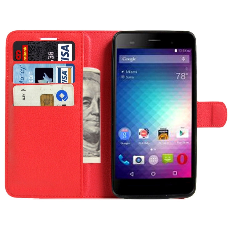 For BLU Energy X 2 Litchi Texture Horizontal Flip Leather Case with Magnetic Buckle & Holder & Card Slots & Wallet