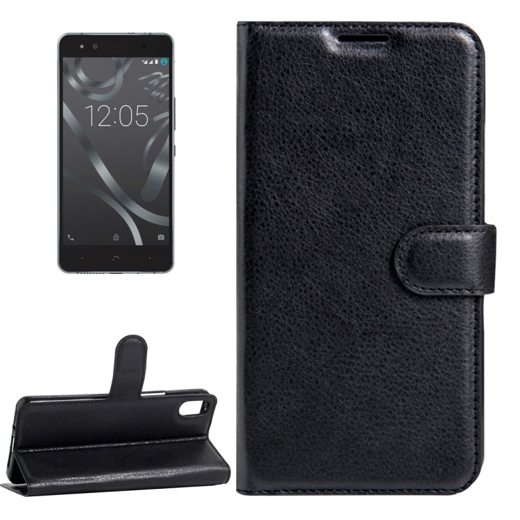 For BQ Aquaris X5 Litchi Texture Horizontal Flip Leather Case with Magnetic Buckle & Holder & Card Slots & Wallet