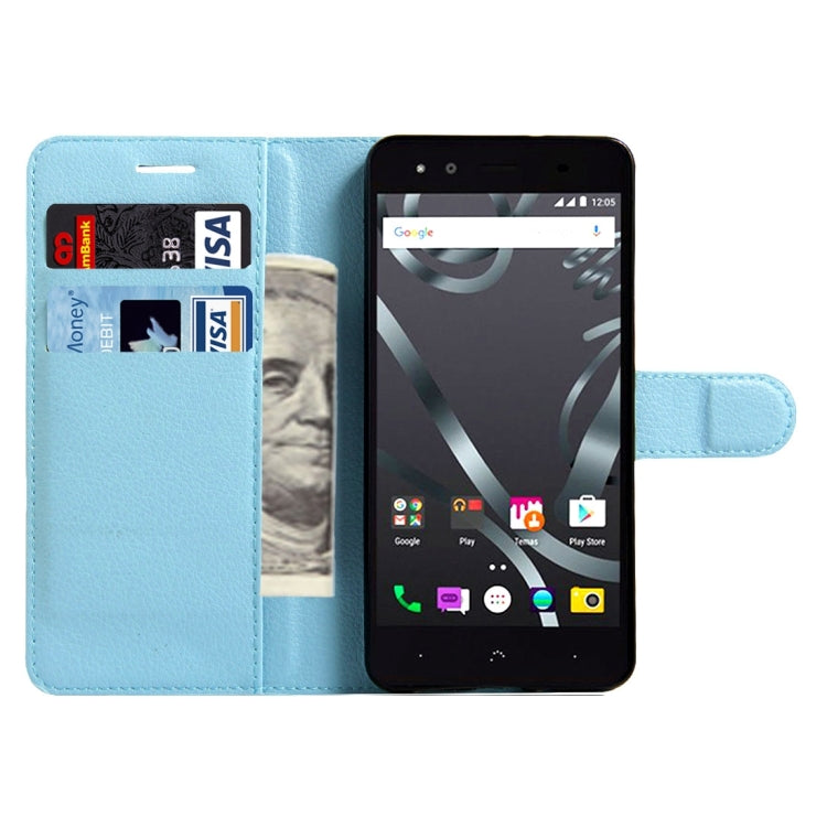 For BQ Aquaris X5 Plus Litchi Texture Horizontal Flip Leather Case with Magnetic Buckle & Holder & Card Slots & Wallet