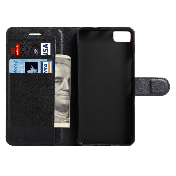 For BQ Aquaris A4.5 Litchi Texture Horizontal Flip Leather Case with Magnetic Buckle & Holder & Card Slots & Wallet