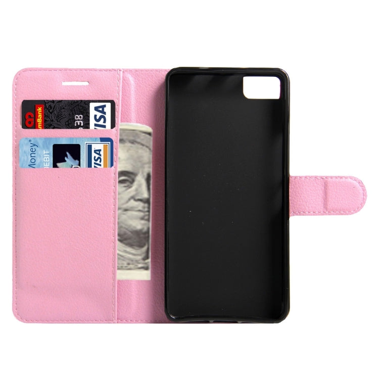 For BQ Aquaris A4.5 Litchi Texture Horizontal Flip Leather Case with Magnetic Buckle & Holder & Card Slots & Wallet