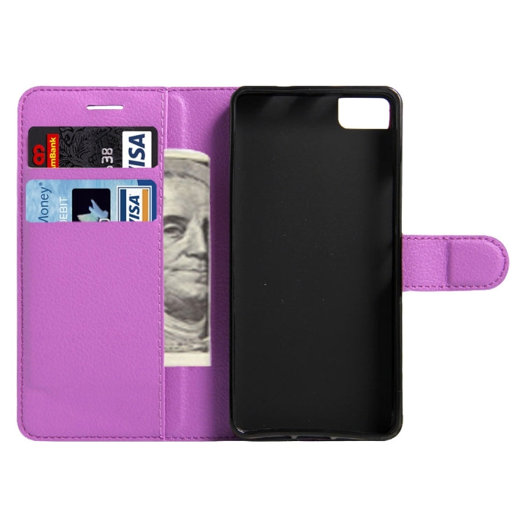 For BQ Aquaris A4.5 Litchi Texture Horizontal Flip Leather Case with Magnetic Buckle & Holder & Card Slots & Wallet