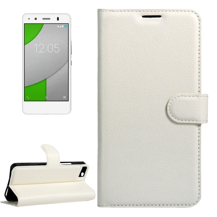 For BQ Aquaris A4.5 Litchi Texture Horizontal Flip Leather Case with Magnetic Buckle & Holder & Card Slots & Wallet