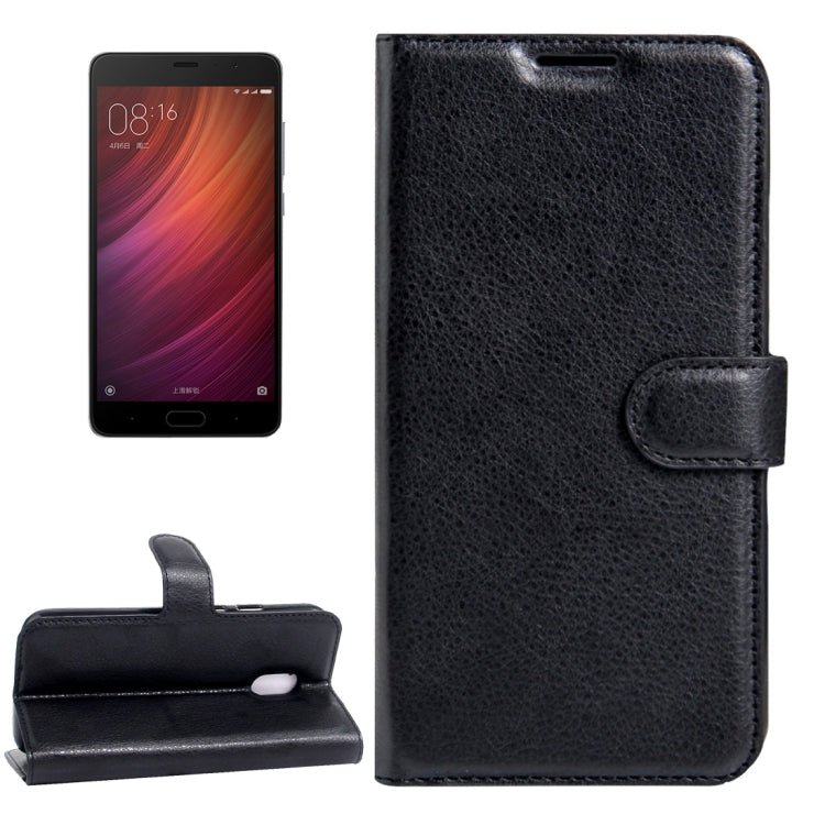 For Xiaomi Redmi Pro Litchi Texture Horizontal Flip Leather Case with Magnetic Buckle & Holder & Card Slots & Wallet