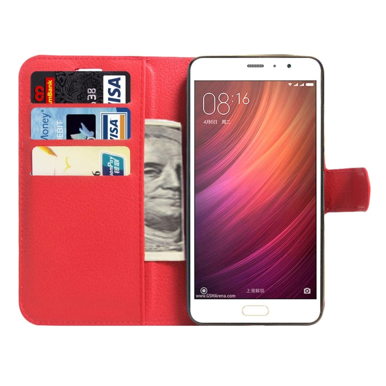 For Xiaomi Redmi Pro Litchi Texture Horizontal Flip Leather Case with Magnetic Buckle & Holder & Card Slots & Wallet