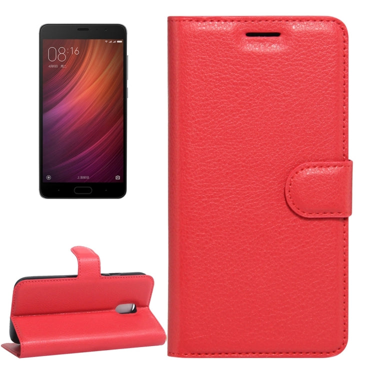 For Xiaomi Redmi Pro Litchi Texture Horizontal Flip Leather Case with Magnetic Buckle & Holder & Card Slots & Wallet