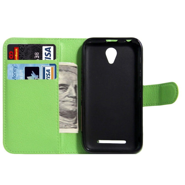 For ZTE Blade A110 & Blade L110 Litchi Texture Horizontal Flip Leather Case with Magnetic Buckle & Holder & Card Slots & Wallet