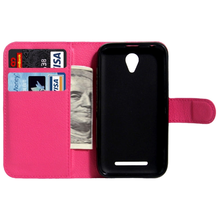 For ZTE Blade A110 & Blade L110 Litchi Texture Horizontal Flip Leather Case with Magnetic Buckle & Holder & Card Slots & Wallet