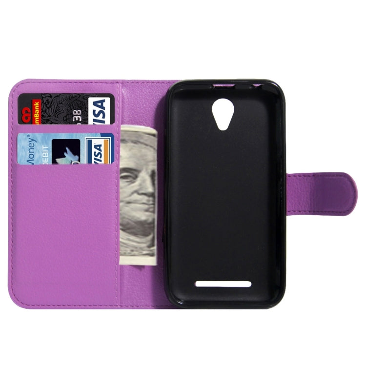 For ZTE Blade A110 & Blade L110 Litchi Texture Horizontal Flip Leather Case with Magnetic Buckle & Holder & Card Slots & Wallet