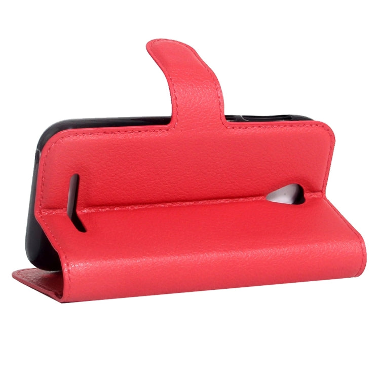 For ZTE Blade A110 & Blade L110 Litchi Texture Horizontal Flip Leather Case with Magnetic Buckle & Holder & Card Slots & Wallet