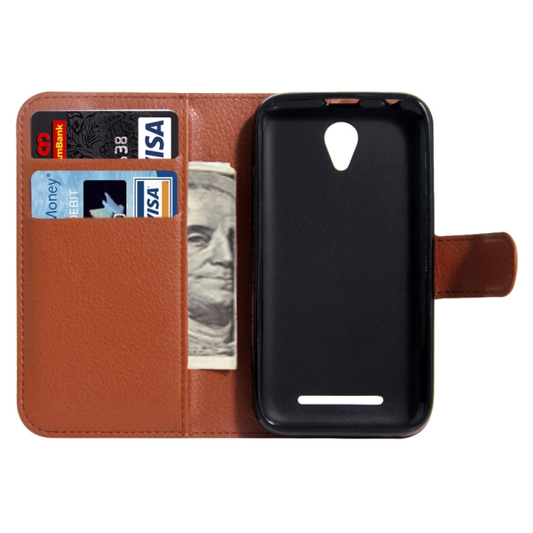 For ZTE Blade A110 & Blade L110 Litchi Texture Horizontal Flip Leather Case with Magnetic Buckle & Holder & Card Slots & Wallet