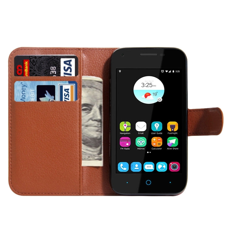 For ZTE Blade A110 & Blade L110 Litchi Texture Horizontal Flip Leather Case with Magnetic Buckle & Holder & Card Slots & Wallet