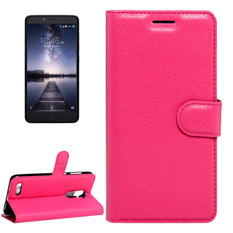 For ZTE Z max Pro Litchi Texture Horizontal Flip Leather Case with Magnetic Buckle & Holder & Card Slots & Wallet