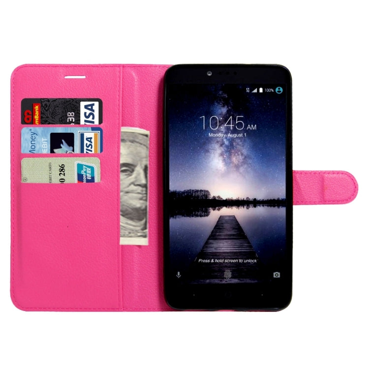 For ZTE Z max Pro Litchi Texture Horizontal Flip Leather Case with Magnetic Buckle & Holder & Card Slots & Wallet
